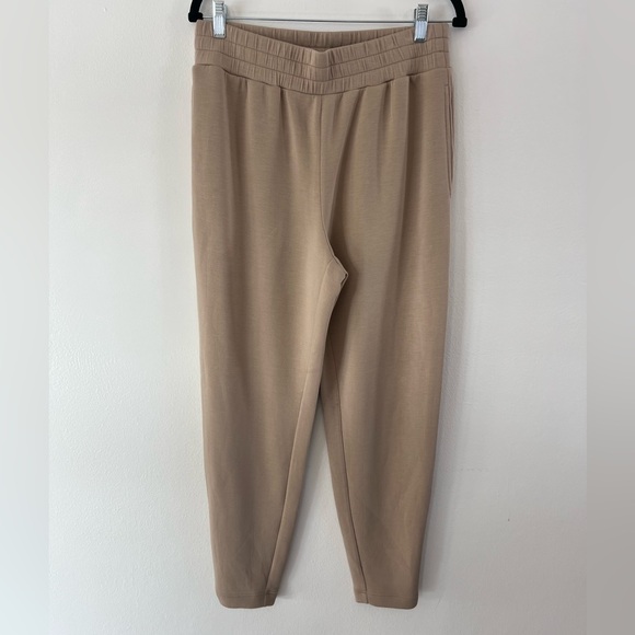 Varley Double Soft Lisburn Zip Through & The Slim Zip Hem Pant Light Taupe Set - Picture 12 of 16